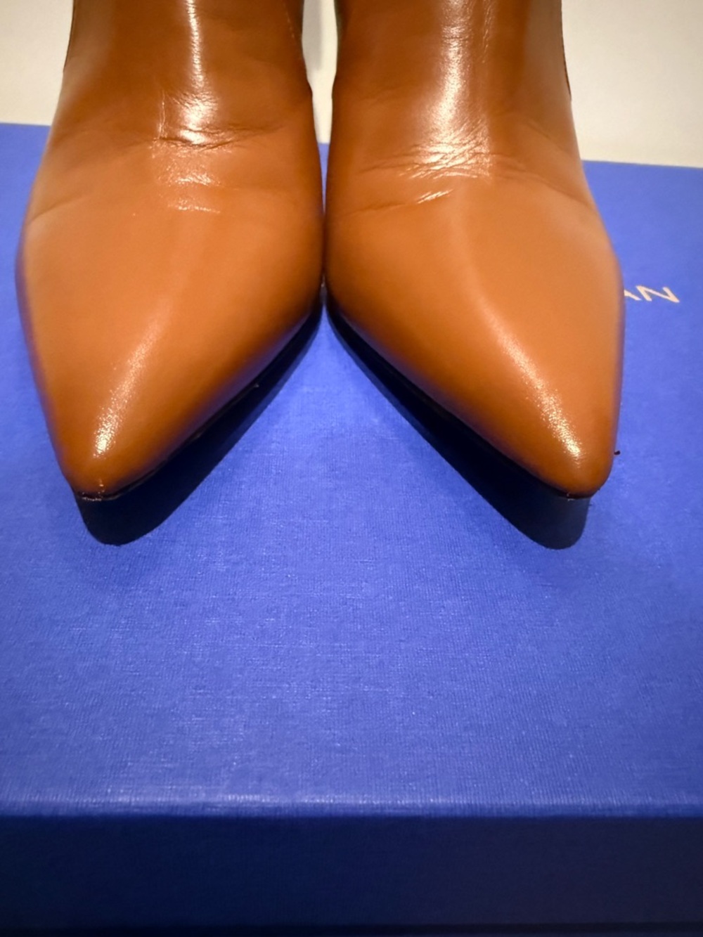 Stuart Weitzman Vinnie Zip Bootie 85 Luxe Saddle size 7.5 - Picture 11 of 13